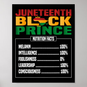 Juneteenth kids Black Prince ernährungswissenschaf Poster