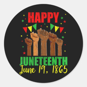 Juneteenth Kinder Frauen Männer frohes Juneteenth Runder Aufkleber