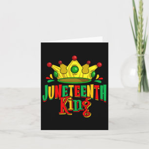 Juneteenth King Men Boy Afro American June Karte
