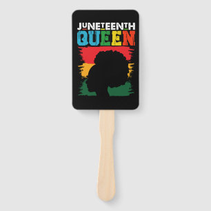 Juneteenth-Königin Schwarzes Afro Melanin Mädchen Fächer