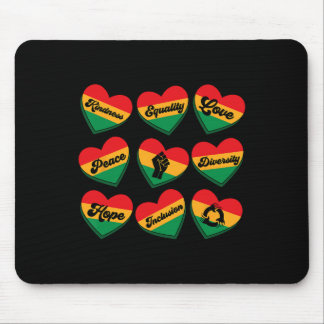 Juneteenth Konversationsherz Schwarz Stolz Afrikan Mousepad
