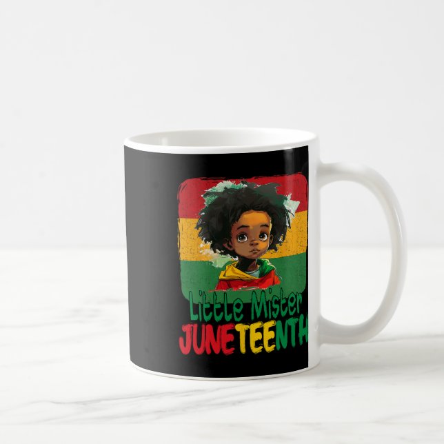 Juneteenth Little Mister Kinder Schwarzer Junge Kl Kaffeetasse (Rechts)