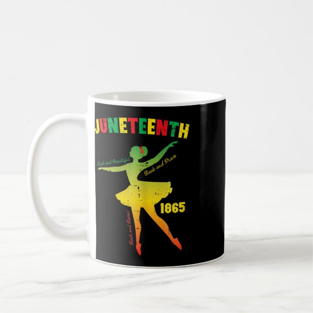 Juneteenth Llerina Schwarze Schöne Llet Mädchen Ki Kaffeetasse (Links)