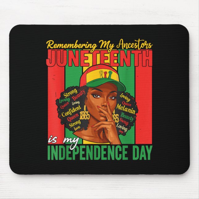 Juneteenth - Meine Vorfahren schwarze Frauen erinn Mousepad (Vorne)
