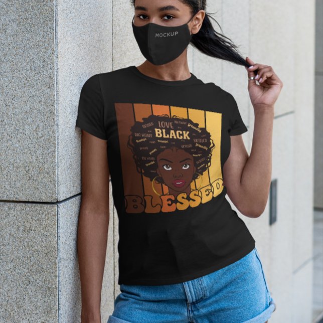 Juneteenth Melanin Black African American Girl T-Shirt (Von Creator hochgeladen)