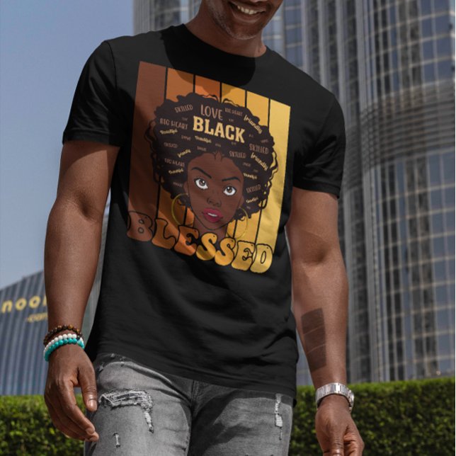 Juneteenth Melanin Black African American Girl T-Shirt (Von Creator hochgeladen)