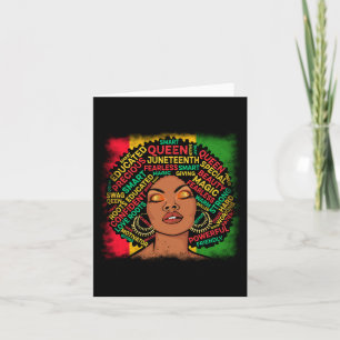 Juneteenth Melanin Black Queen African American La Karte