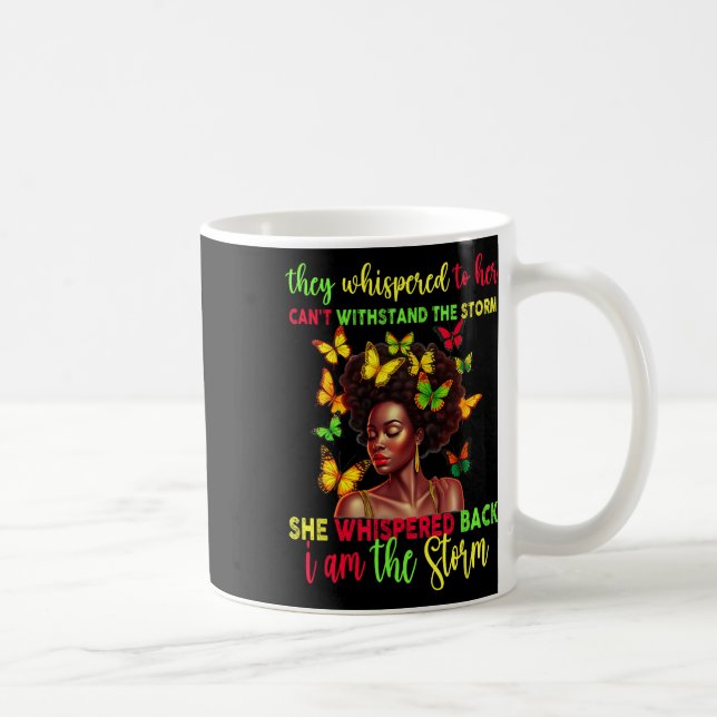 Juneteenth Melanin Girl Black Women Afro Black Kaffeetasse (Rechts)