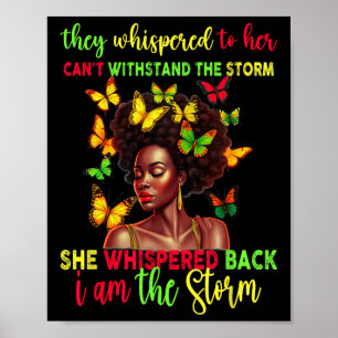 Juneteenth Melanin Girl Black Women Afro Black Poster