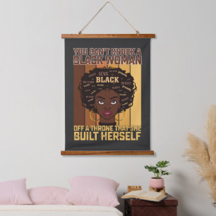 Juneteenth Melanin kann eine schwarze Frau nicht n Wandteppich Mit Holzrahmen
