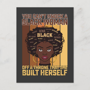 Juneteenth Melanin kann keine schwarze Frau klopfe Einladungspostkarte