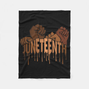 Juneteenth Melanin Tee Shirt 19. Juni 1865 Schwarz Fleecedecke