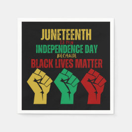 Juneteenth Pan-African Fist Napkin Serviette