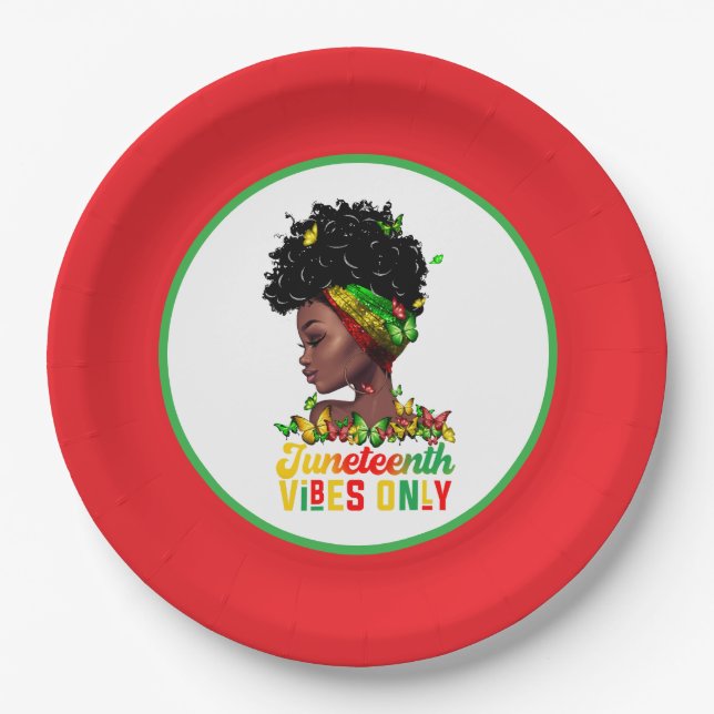 Juneteenth-Papierteller Pappteller (Vorderseite)