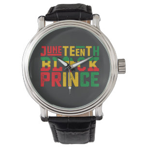 Juneteenth Prinz feiert schwarze Freiheit Armbanduhr