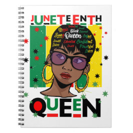 Juneteenth Queen Melanin Sista Black Girl Magic Notizblock