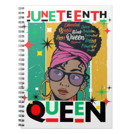 Juneteenth Queen Melanin Sista Black Girl Magic Notizblock