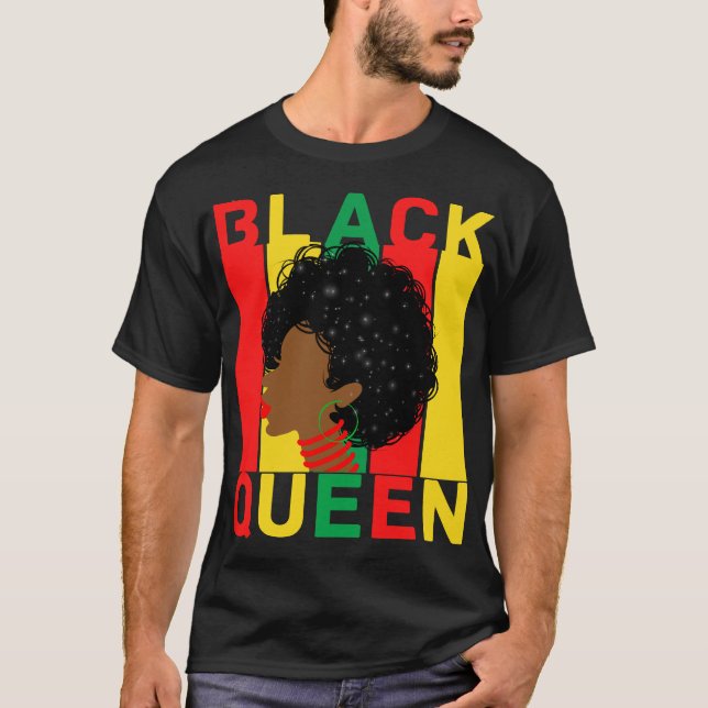 Juneteenth Queen Melanin Sista Black Girl Magic T-Shirt (Vorderseite)