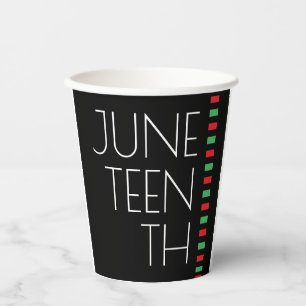 Juneteenth Red Black Green Holiday Pappbecher