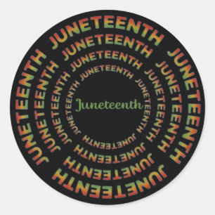 Juneteenth Runder Aufkleber