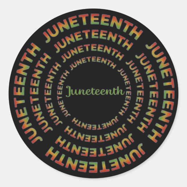 Juneteenth Runder Aufkleber (Vorderseite)
