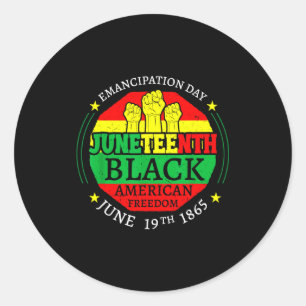 Juneteenth Schwarzamerikanischer Freiheitstag der Runder Aufkleber