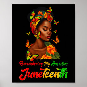 Juneteenth Schwarze Afrikanische Frauen Haar Meine Poster
