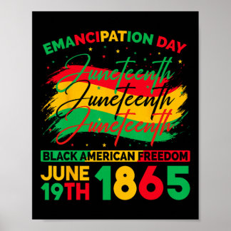 Juneteenth Schwarze amerikanische Freiheit 1865 Ju Poster