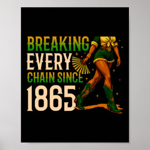 Juneteenth Schwarze Cowgirl 1865 Freiheit Melanin Poster