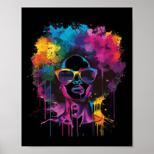 Juneteenth Schwarze Frau Königin Afro Afrikanische Poster
