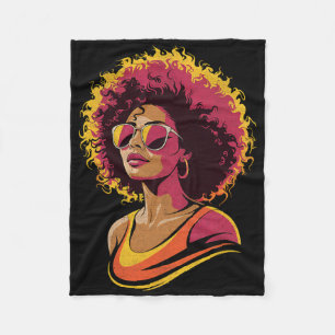 Juneteenth Schwarze Frauen Melanin Königin Afroame Fleecedecke