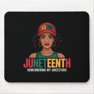 Juneteenth Schwarze Frauen Melanin Königin Seit 18 Mousepad
