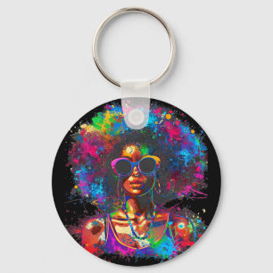 Juneteenth Schwarze Frauen Queen Afro Afrikanisch Schlüsselanhänger