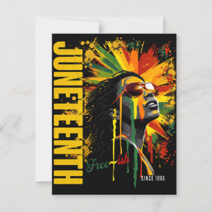 Juneteenth Schwarze Geschichte Ist Geschichte Schw Mitteilungskarte