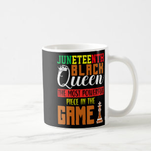 Juneteenth schwarze Königin mächtigste Schach afri Kaffeetasse