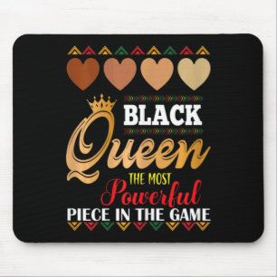 Juneteenth schwarze Königin mächtigste Schach afri Mousepad