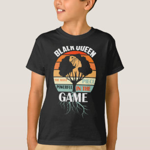 Juneteenth schwarze Königin mächtigste Schach afri T-Shirt