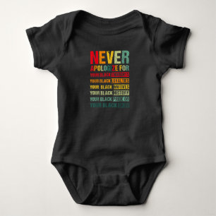 Juneteenth Schwarzer Stolz entschuldigen Sie niema Baby Strampler