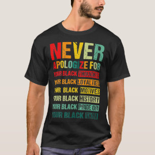 Juneteenth Schwarzer Stolz entschuldigen Sie niema T-Shirt