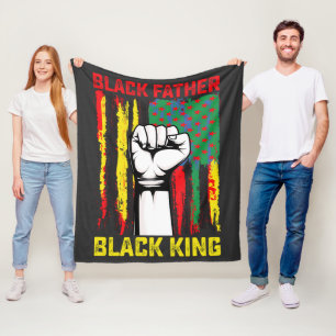 Juneteenth Schwarzer Vater Tag Dad King Freiheit f Fleecedecke