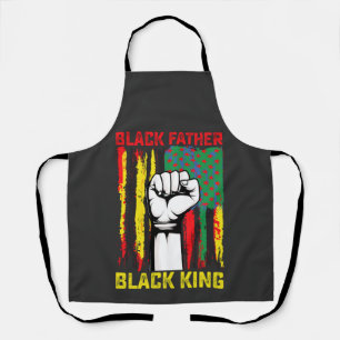 Juneteenth Schwarzer Vater Tag Dad König feiert F Schürze