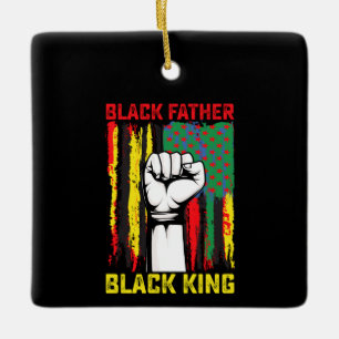 Juneteenth Schwarzer Vater Tag Dad König Freiheit Keramikornament