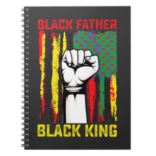 Juneteenth Schwarzer Vater Tag Dad König Freiheit  Notizblock