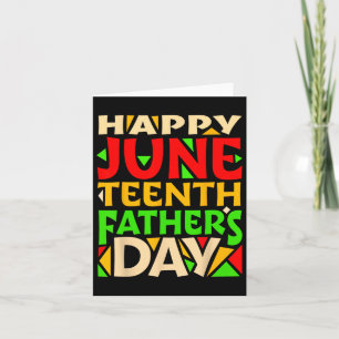 Juneteenth Schwarzer Vater's Day Happy Holiday Cel Karte