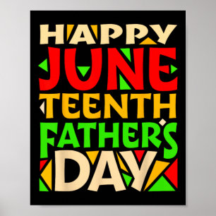 Juneteenth Schwarzer Vater's Day Happy Holiday Cel Poster