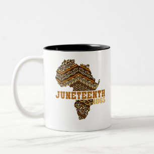 Juneteenth seit 1865 JUBILÄUM Freiheitstag Zweifarbige Tasse