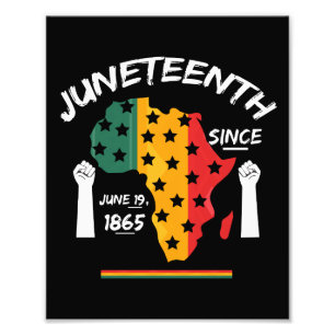 Juneteenth Seit 19. Juni 1865 T-Shirt Free Ish Fotodruck