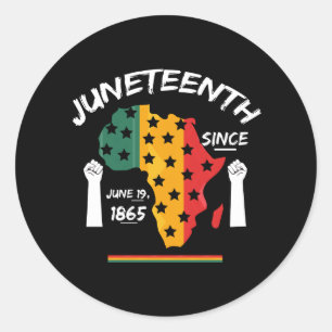 Juneteenth Seit 19. Juni 1865 T-Shirt Free Ish Runder Aufkleber