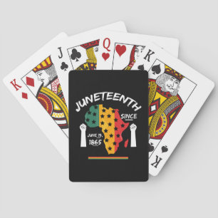 Juneteenth Seit 19. Juni 1865 T-Shirt Free Ish Spielkarten