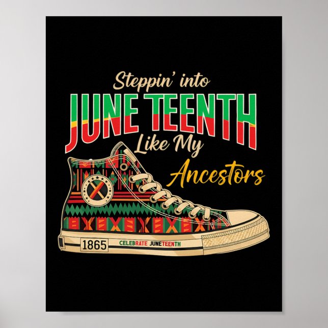 Juneteenth-Shirts Männer Frauen Kinder steigen in  Poster (Vorne)